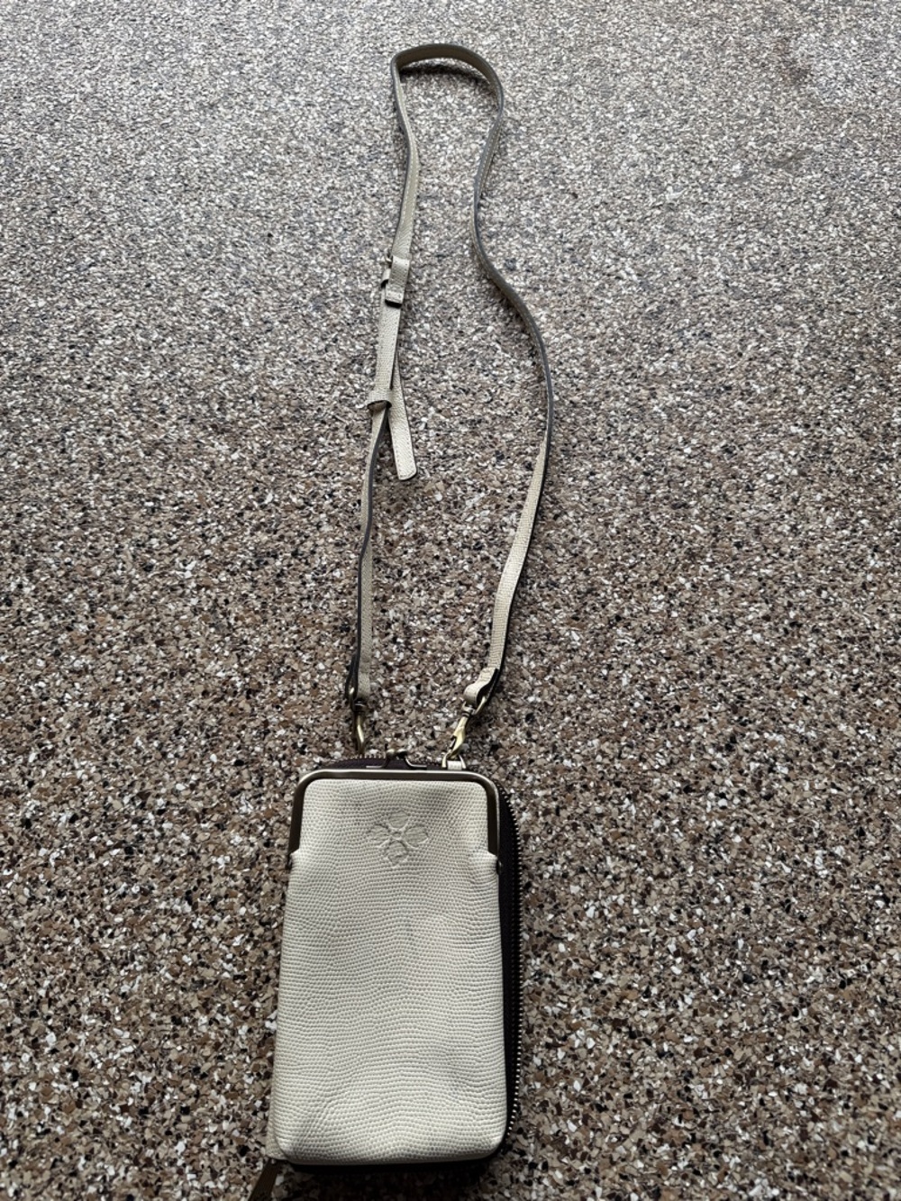 Patricia Nash Cream Textured Crossbody Bag